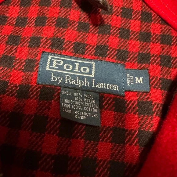 Vintage Polo Ralph Lauren Wool Mackinaw Cruiser Ski Togs Jacket Red Men’s Medium - Picture 5 of 12